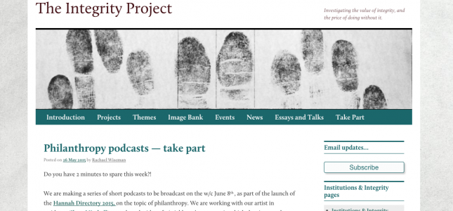 The Integrity Project website