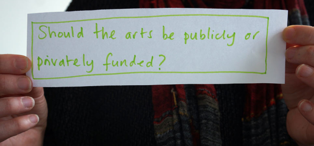 Should the arts be publicly or privately funded?
